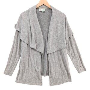 Saturday Sunday Anthropologie Open Cardigan Womens Grey Long Sleeve Sweater Sz S